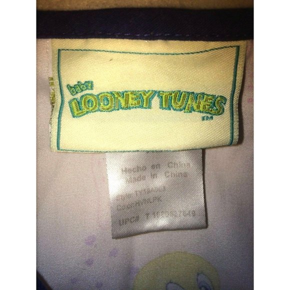 Tweety Bird Scrub Top Baby Looney Tunes V neck XL Short Slv Fun Fresh Warner Bro - Picture 4 of 6